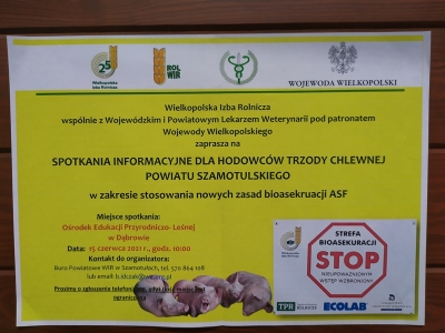 Spotkanie informacyjne dotyczące nowych zasad bioasekuracji ASF